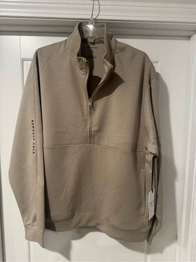 Kenneth Cole Men’s Quarter-Zip Sweater Jacket in Taupe